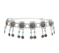 Minority Performance Belt Pendant Sunflower Tassel Dance Chain Beginner Belly Dance Waist Chain (D About 73.5cm)