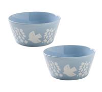 Minoru Touki Lintu Japanese Dinnerware Collection - Plates, Bowls, and Ramen Bowls (Bundle of 2) (Bowl Aqua Ø13.2cm | H6.3cm)