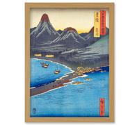 Artery8 Minosaki Bungo Province Utagawa Hiroshige Japanese Woodblock Artwork Framed Wall Art Print A4