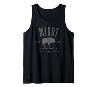 Minot North Dakota 1886 Bison Design Souvenir Tank Top