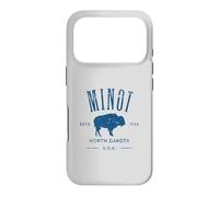 Minot North Dakota 1886 Bison Distressed Design Souvenir Case for iPhone 17 Pro