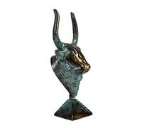 Minotaur Ancient Greek Mythology Head Bull Statue Bronze Figurine 5.5 Inches