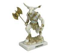 Minotaur Warrior with The Minoan Double Edge Axe Greek Monster Statue Sculpture