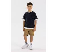 Minoti Chino Short With Turn-Up Hem In Tan Tan