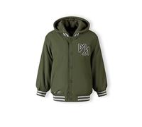 Minoti Kids Baseball Jacket Outerwear Detachable Hood Embroidery Khaki Long