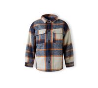 Minoti Kids Padded Shirt Jacket Outerwear Wool Blend Blue Check Long Sleeve Barn