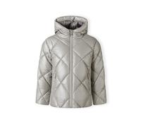 Minoti Kids Quilted Jacket Outerwear With Hood And Zip Pockets Silver Long