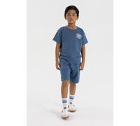 Minoti Two-Piece Set With Printed T-Shirt And Shorts In Blue Blue 3-4 Years