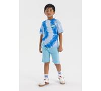 Minoti Two-Piece Set With Printed T-Shirt And Shorts In Blue Blue 4-5 Years