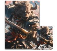 Minotor Samurai Warrior Puzzle 1000 Pieces Jigsaw Puzzles for Adults for Parents Lovers FriendsAge 14 1000 PCS(75x50cm)