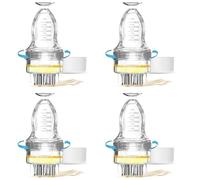 Minoxidil Applicator，Hair Oil Applicator，Scalp Serum Comb，Apply The Liquid Directly To The Scalp，Auxiliary Hair Growth Tool，Deeply Nourish Hair Roots (4 PCS)