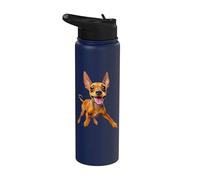 Minpin Funny pet Miniature Pinscher min pin Puppy Dog dad Stainless Steel Insulated Water Bottle