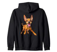 Minpin funny pet miniature pinscher min pin puppy dog dad Zip Hoodie