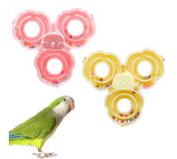 MinrzPet 2 Pack Spinning Bird Toy, Bird Cage Accessories, Interactive Enrichment Chewing Exercise Toy for Budgies, Cockatiels, Quaker, Lovebirds, Conure, Green Cheek, Small to Medium Birds