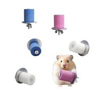 MinrzPet 6 Pack Hamster Toys, Frosted Stone for Teeth and Claws, Hamster Chew Toys for Teeth, Cage Accessories for Hamsters, Rat, Chinchilla and Other Small Animal