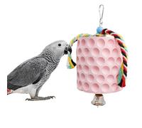 MinrzPet Bird Beak Grinding Stone, Parrot Chew Toys with Bells, Bird Toys, Cage Accessories for African Grey, Amazon Parrots, Budgies, Cockatiels, Lovebirds, Conures, Quakers, Small to Medium Birds
