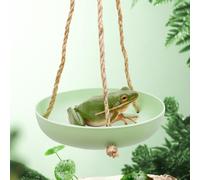 MinrzPet Plastic Frog Swing Toys with Suction Cup, Frog Habitat Platform, Reptile Decorations for Terrarium, Frog Tank Accessories, Terrarium Decor for Tree Frog, African Dwarf Frog, Frog and Toad