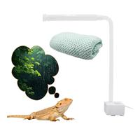 MinrzPet USB-Powered Reptile Shower Kit with Waterfall Fountain & Plush Towel - Bathing Essentials for Bearded Dragons, Frogs & Small Pets