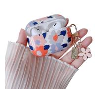MINSCOSE Compatible with AirPods Pro 2nd/1st Generation Clear Case,Cute Flower Floral Aesthetic Design with Bow Pearl Keychain, Soft TPU Protective Shockproof Case for Girl for AirPods Pro/Pro 2-Color