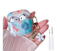 MINSCOSE for AirPods 4 Case,Cute Beach Ocean Seashell Collage Pattern Design with Keychain,Soft TPU Protective Shockproof Cover with Cleaner Kit for Girls Women for AirPods 4-Conch