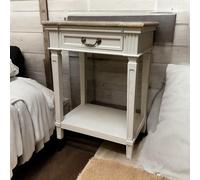 Minster 1 Drawer Side Table - Wood - L40 X W60 X H78 Cm