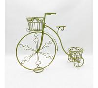 Minster 107Cm Bicycle Planter - Metal - L26 X W107 X H87 Cm - Leaf Green