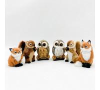 Minster 16Cm Standing Owl, Fox, Squirrel-6 Asst - Fabric - L10 X W10 X H24 Cm