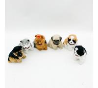 Minster 18Cm Sitting Puppies-6 Asst Colour - Fabric - L10 X W10 X H17 Cm