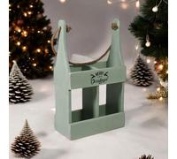 Minster 2 Bottle Wine Holder - L10 X W21 X H39 Cm - Rustic Green