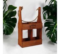 Minster 2 Bottle Wine Holder - Wood - L10 X W21 X H39 Cm