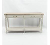 Minster 2 Drawer Side Table - Wood - L40 x W150 x H78 cm in White | Size: 1 Pack Minster White 1 Pack