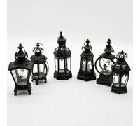 Minster 40Cm 6 Assorted Garden Lanterns (Set Of 6) - Metal/glass - L15 X W15 X H42 Cm