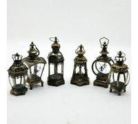 Minster 40Cm 6 Assorted Garden Lanterns (Set Of 6) - Metal/glass - L15 X W15 X H42 Cm - Grey
