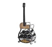 Minster 82Cm Guitar Wine Rack - Metal/wood - L18 X W34 X H82 Cm