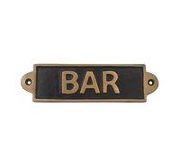 Minster "bar" - Wall Sign - Metal - L1 X W15 X H6 Cm - Black