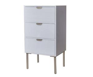 Minster Chest of Drawer - Wood - L30 x W40 x H75 cm - White | Size: 1 Pack Minster White 1 Pack