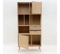 Minster Display Cabinet - Wood - L40 X W92 X H189 Cm - Light Brown