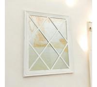 Minster Framed Wall Mirror - L5 X W80 X H100 Cm - White