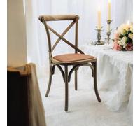 Minster French Cross Back Dining Chair - Wood - L46 X W49 X H88 Cm - Natural