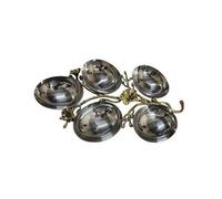 Minster Fruit Bowl - Brass - L6 x W33 x H22 cm in Silver | Size: 1 Pack Minster Silver 1 Pack