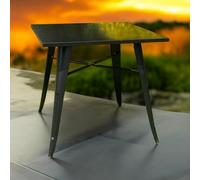 Minster Garden Bar Table - Metal - L80 X W50 X H76 Cm - Black