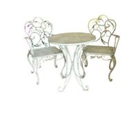 Minster Garden Bistro Set - Metal - Grey