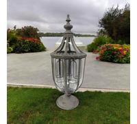 Minster Garden Decorative Lantern With Tealight - Metal - L29 X W29 X H77 Cm - Grey