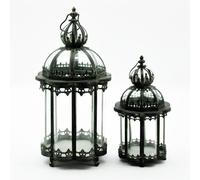 Minster Garden Lanterns (Set Of 2) - Metal - Green