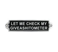 Minster "Let Me Check" Wall Plaque - Aluminium - L1 x W20 x H6 cm in Black Minster Black