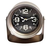 Minster Round Table Clock - L7 x W21 x H20 cm in Silver Minster Silver