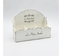 Minster Shabby Frilly Box - Wood - L8 X W35 X H35 Cm - White