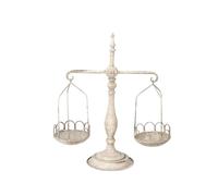 Minster Stylish Living Ltd 50cm Decorative Metal Scales - L44 x W18 x H50 cm - Cream Minster Stylish Living Ltd Cream