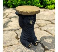 Minster Stylish Living Ltd 53cm Hand-finished Bear Table - MGO - L40 x W40 x H53 cm in Black Minster Stylish Living Ltd Black
