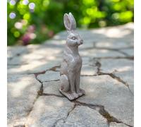 Minster Stylish Living Ltd 70cm Rabbit Statue for Indoor or Outdoor Display - MGO in Metallic Silver Minster Stylish Living Ltd Metallic Silver